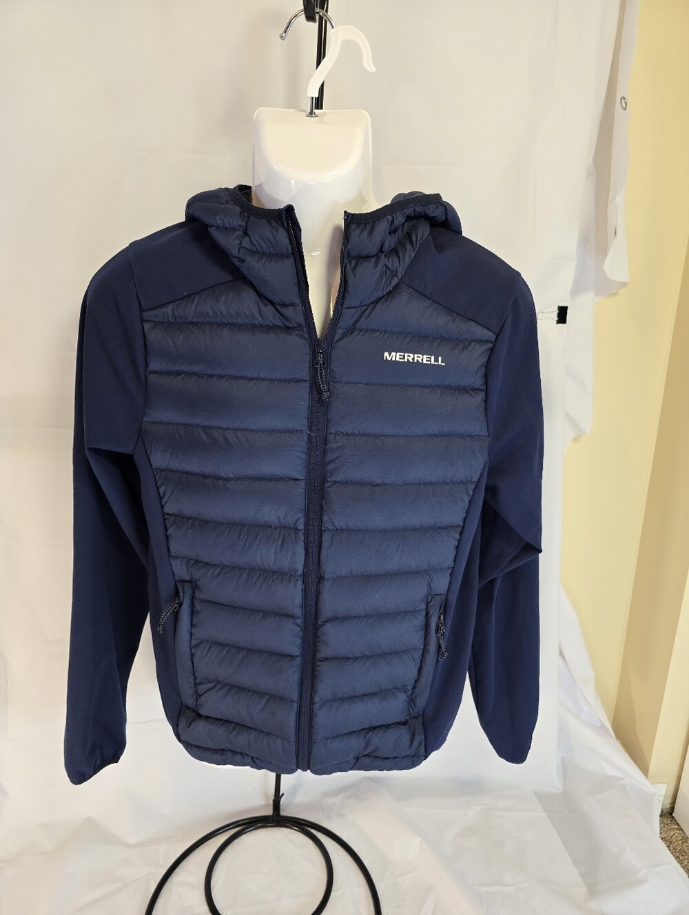 Men's Merrell Ridgevent Hybrid Jacket Hooded Medium M Full Zip Outdoor